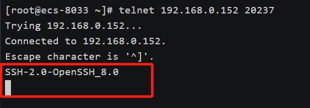 telnet 成功