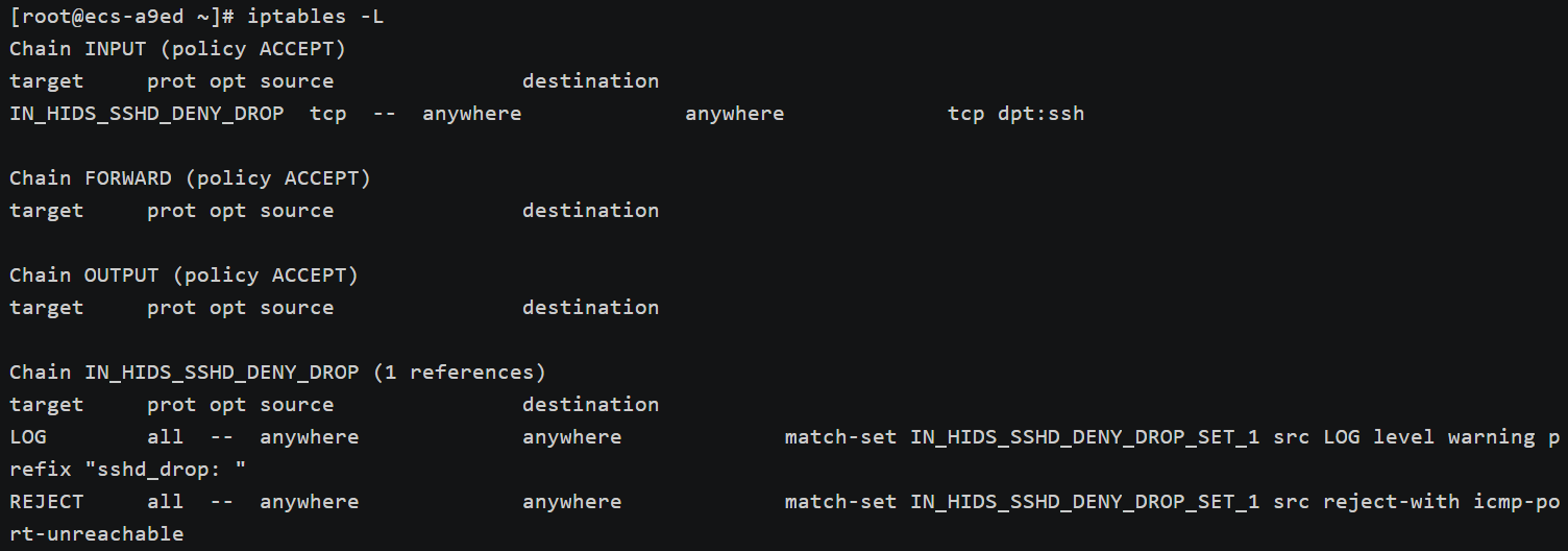 iptables 检查
